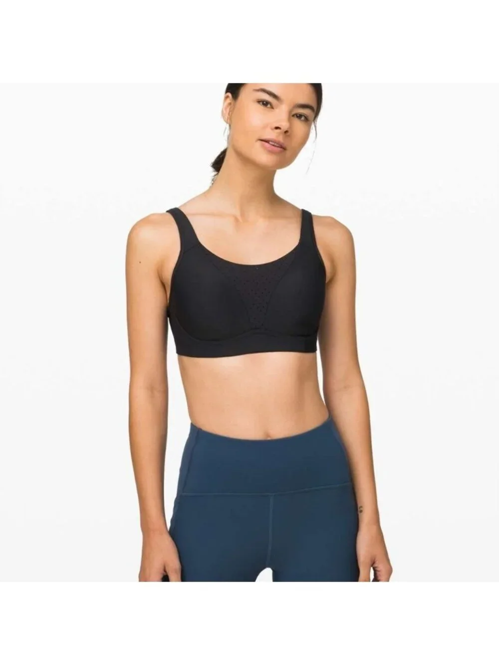 Run Times Bra High Support, B–G Cups Black